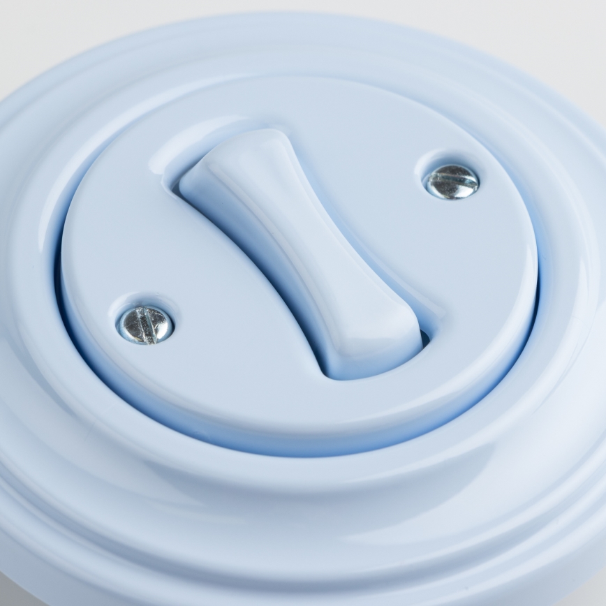 Kliklap - Retro lépcsőházi kapcsoló 6-os kerettel, kék