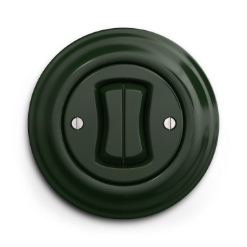 Kliklap - Retro soros kapcsoló 5-ös kerettel, zöld