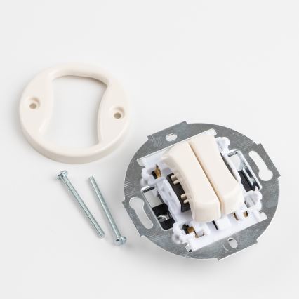 Kliklap - Retro sorozatú kapcsoló 5-ös kerettel, bézs