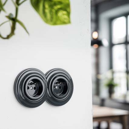 Kliklap - Retro szélső keret antracitszürke