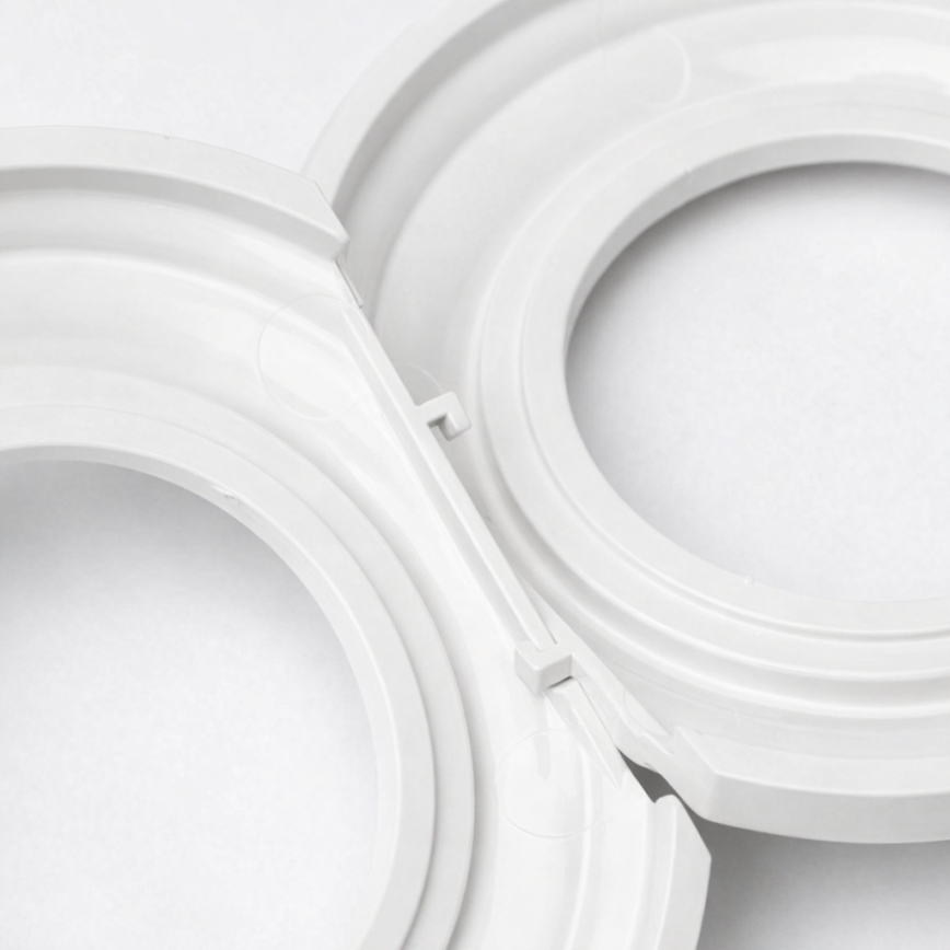 Kliklap - Retro szélső keret, fehér kerámia