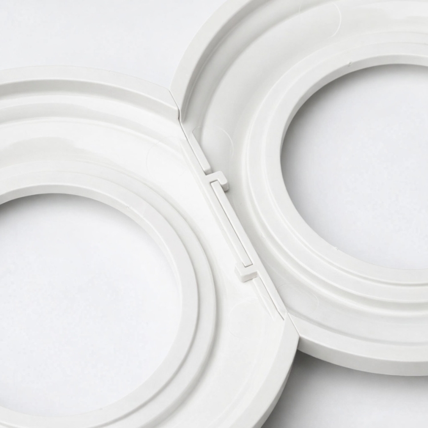 Kliklap - Retro szélső keret, fehér kerámia