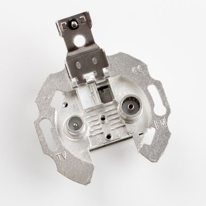 Kliklap - Retro végzáró TV+R aljzat keret nélkül fekete