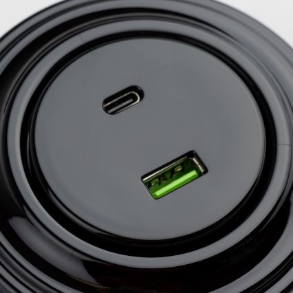 Kliklap - Retro USB aljzat A+C fekete kerettel