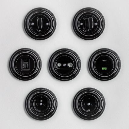 Kliklap - Retro USB aljzat A+C fekete kerettel