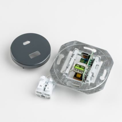 Kliklap - Retro USB-aljzat A+C kerettel, antracit