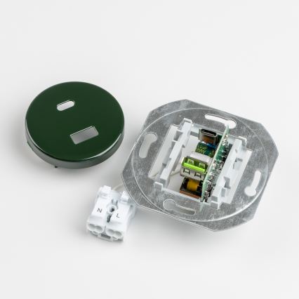 Kliklap - Retro USB aljzat A+C kerettel, zöld