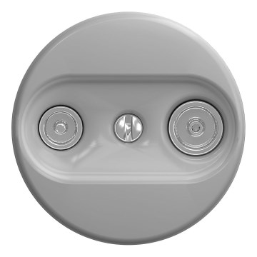 Kliklap - Retro végzáró TV+R aljzat keret nélkül, szürke