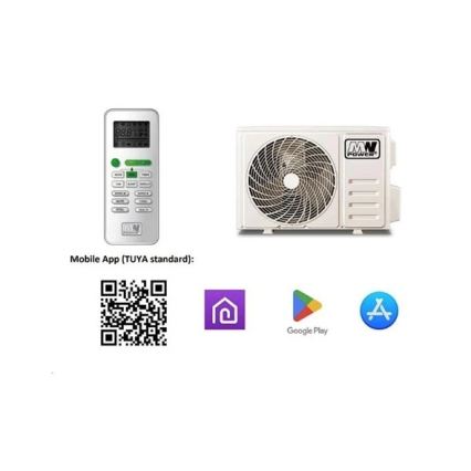 Klíma 12K V1 3,5 kW 12000 BTU Wi-Fi Tuya, fehér + távirányító