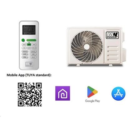 Klímaberendezés 18K V1 5,2 kW Wi‑Fi Tuya fehér + távirányító