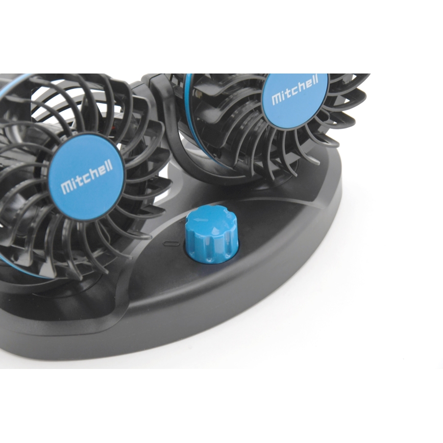 Kocsi műszerfal ventilátor USB-vel 3W/5V fekete