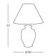 Kolarz 0014.71 - Asztali lámpa GIARDINO 1xE27/100W/230V 40 cm átmérő