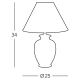 Kolarz 0014.73S.6 - Asztali lámpa GIARDINO 1x E27/100W/230V