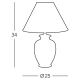 Kolarz 0014.73S.7 - Asztali lámpa GIARDINO 1x E27/100W/230V