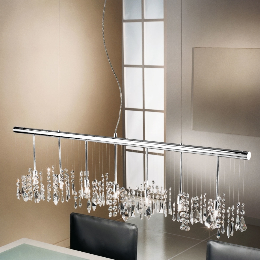 Kolarz 104.87.5 - Kristály csillár zsinóron STRETTA 7xG9/40W/230V fényezett króm