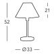 Kolarz 264.70.4 - Asztali lámpa HILTON 1x E27/60W/230V