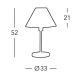 Kolarz 264.70.6 - Asztali lámpa HILTON 1xE27/60W/230V