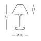 Kolarz 264.70.7 - Asztali lámpa HILTON 1xE27/60W/230V