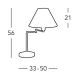 Kolarz 264.71.6 - Asztali lámpa HILTON 1xE27/60W/230V
