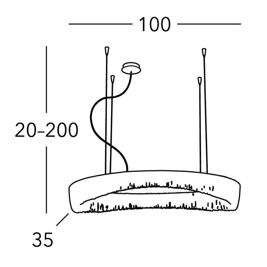Kolarz 5324.31250 - Csillár zsinóron CLOUD 12xG9/40W/230V