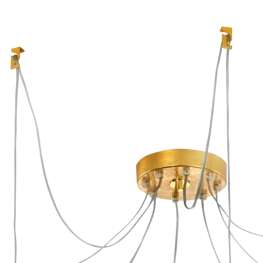 Kolarz 6009.30830 - Csillár zsinóron RAGGIO 8xE14/25W/230V pók 24K arany