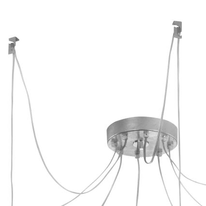 Kolarz 6009.30850 - Csillár zsinóron RAGGIO 8xE14/25W/230V pók ezüst