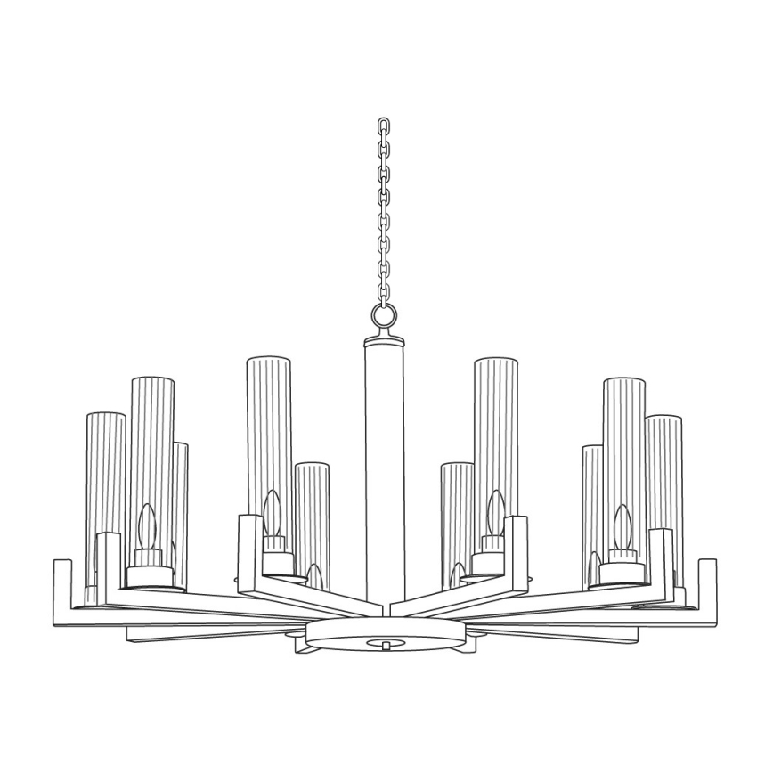 Kolarz 6009.81050 - Csillár láncon RAGGIO 10xE14/25W/230V ezüst