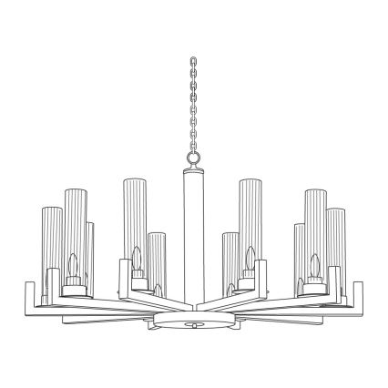 Kolarz 6009.81060 - RAGGIO láncos csillár 10xE14/25W/230V matt króm