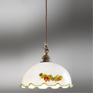 Kolarz 731.30.113 - Kábellel függesztett csillár NONNA 1xE27/75W/230V átm. 20 cm bordó/eper