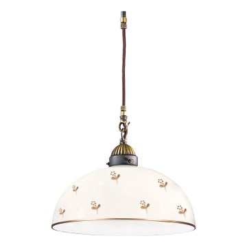 Kolarz 731.30.171 - NONNA kábeles függőlámpa 1xE27/75W/230V átm. 30 cm, virágos, rózsaarany