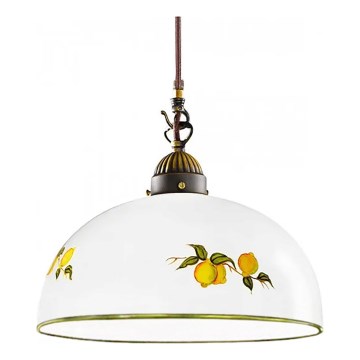 Kolarz 731.32.138 - Csillár zsinóron NONNA 1xE27/75W/230V átm. 36 cm citromok