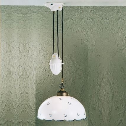 Kolarz 731.33.18 - Csillár zsinóron NONNA 1xE27/75W/230V kék