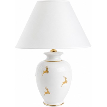 Kolarz 731.70W.150 - Asztali lámpa NONNA 1xE27/100W/230V szarvasos fehér/arany