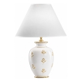 kolarz 731.70W.160 - Asztali lámpa NONNA 1xE27/100W/230V virágmintás fehér/arany