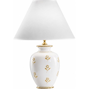 kolarz 731.70W.160 - Asztali lámpa NONNA 1xE27/100W/230V virágmintás fehér/arany