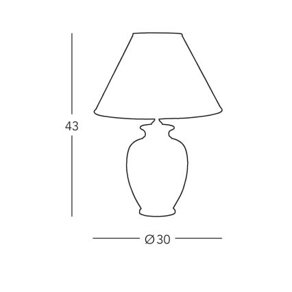 kolarz 731.70W.160 - Asztali lámpa NONNA 1xE27/100W/230V virágmintás fehér/arany