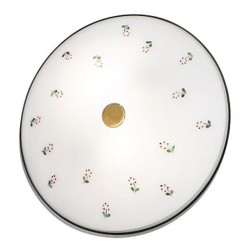 Kolarz 731.U12.4.70 - NONNA mennyezeti lámpa 2xE14/60W/230V, átm. 32 cm, zöld/sárgaréz