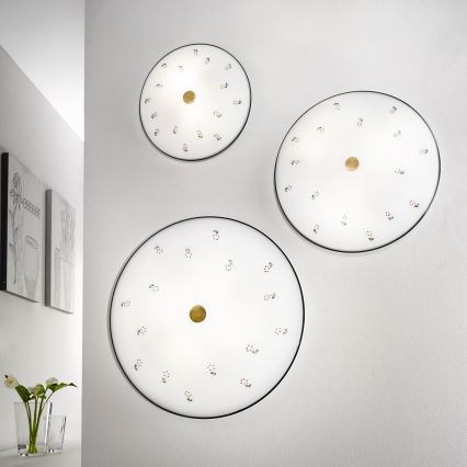 Kolarz 731.U13.4.70- Mennyezeti lámpa NONNA 3xE27/60W/230V átm. 42 cm zöld/réz