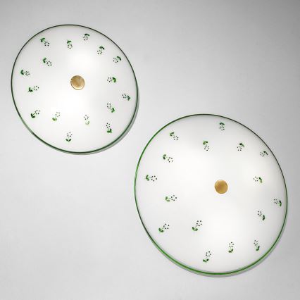 Kolarz 731.U14.4.21-Mennyezeti lámpa NONNA 4xE27/60W/230V átm. 54 cm zöld/réz