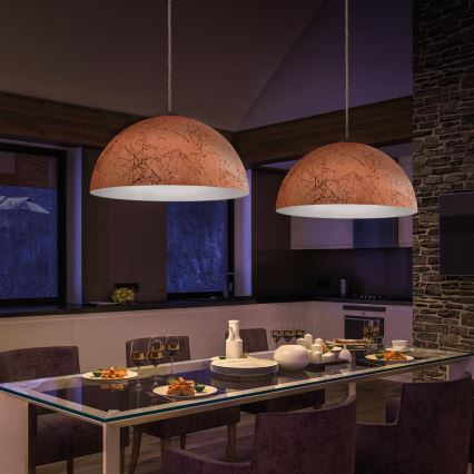 Kolarz A1339.31.Co.VinCu/50 - CULT függeszték 1xE27/100W/230V, 50 cm átmérő, réz színű, kábelre szerelhető