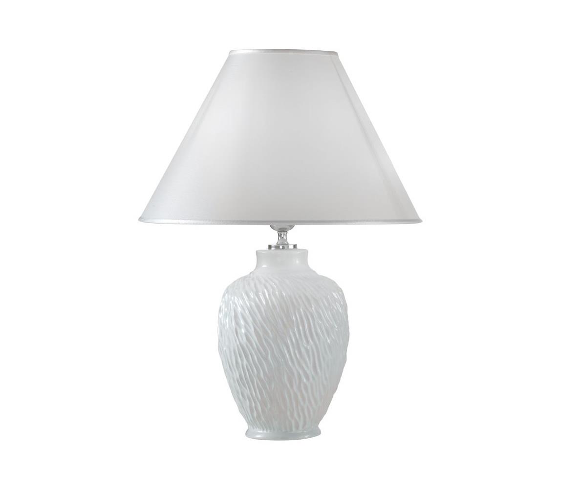Asztali lámpa Chiara kerámia, fehér, Ø30 cm