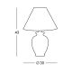 Kolarz A1340.70.Gr - Asztali lámpa CHIARA 1xE27/100W/230V fehér/szürke átmérő 30 cm