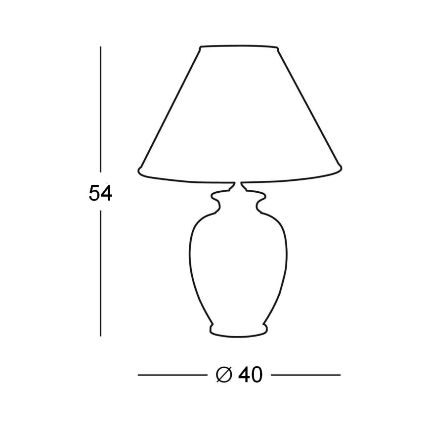 Kolarz A1340.71.Gr - Asztali lámpa  CHIARA 1xE27/100W/230V fehér/szürke átmérő .40 cm