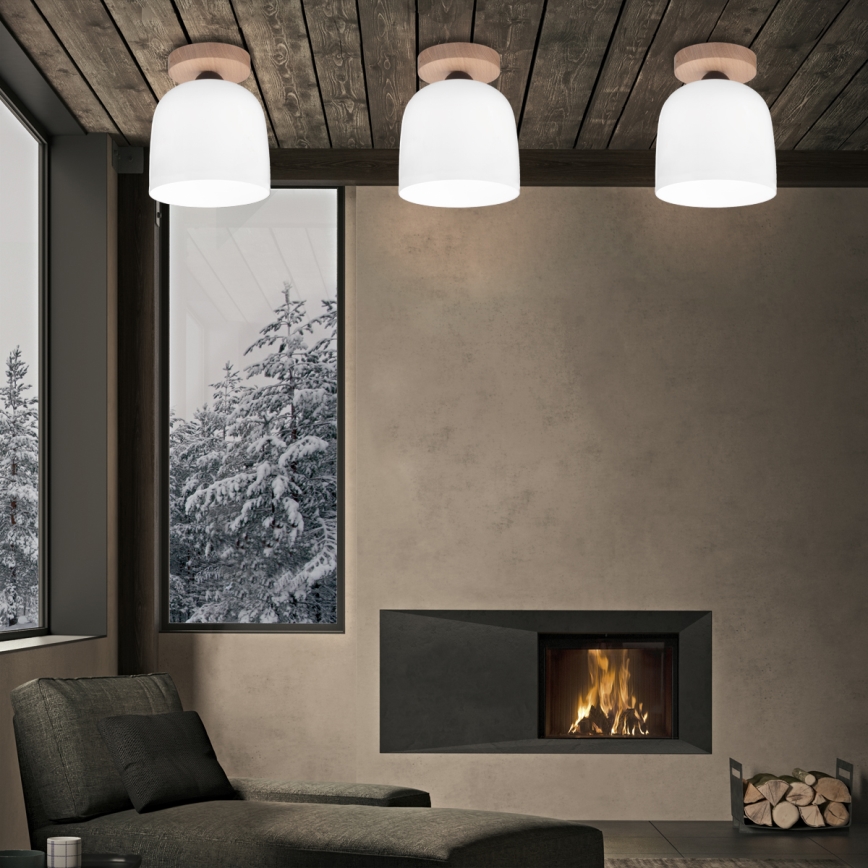 Kolarz A1352.11.W - Felületre szerelhető csillár 	 NONNA 1xE27/60W/230V tölgy/fehér