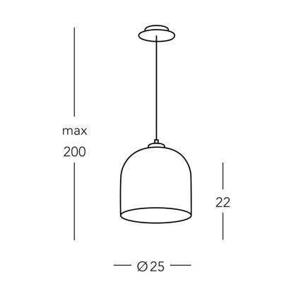 Kolarz A1352.31.W - NONNA 1xE27/60W/230V függeszték kábelre tölgy/fehér