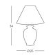 Kolarz A1354.71S - Asztali lámpa GIARDINO 1xE27/60W/230V átm. 25 cm