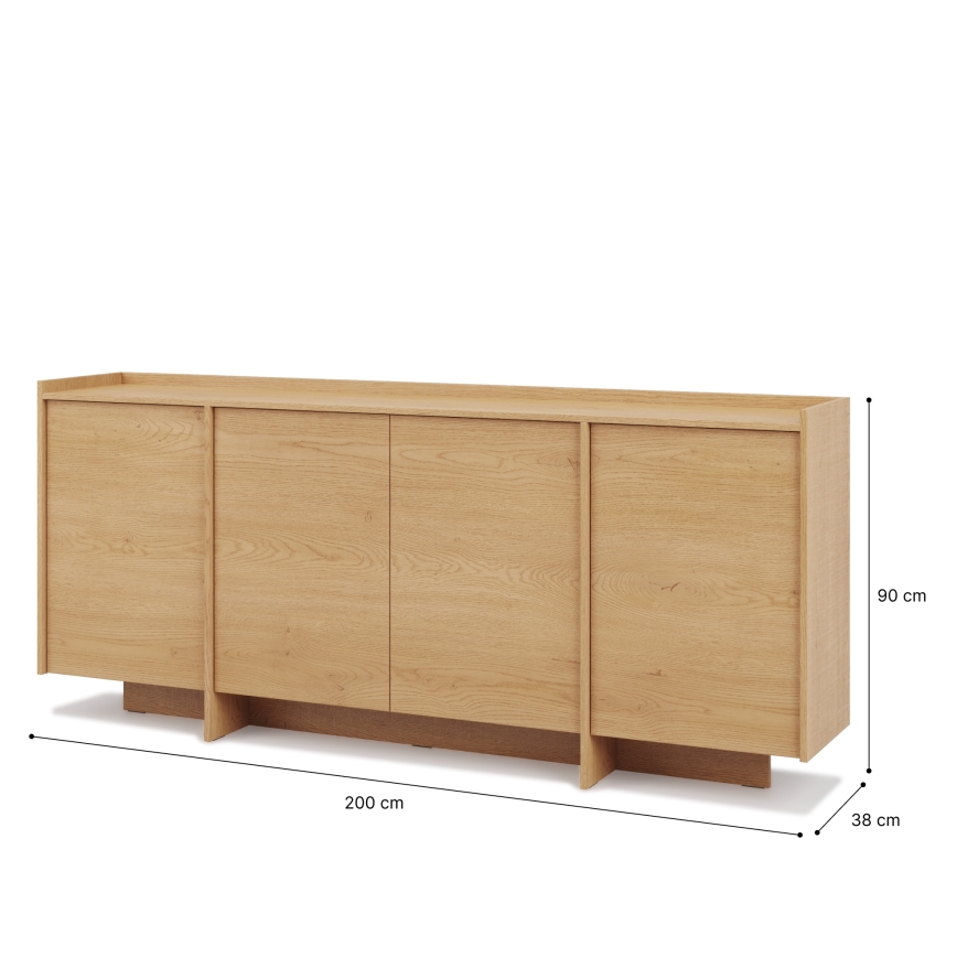 Komód KEMI 200x90x38 Cremona tölgy