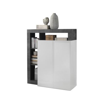 Komód LENOR fehér/antracit