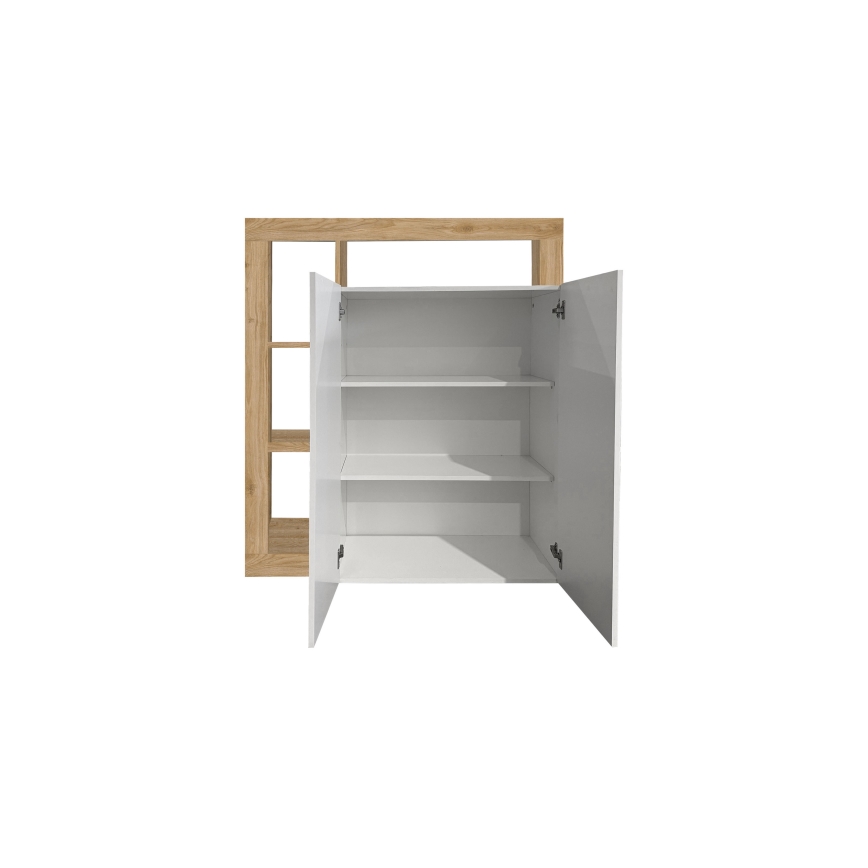 Komód LENOR fehér/barna