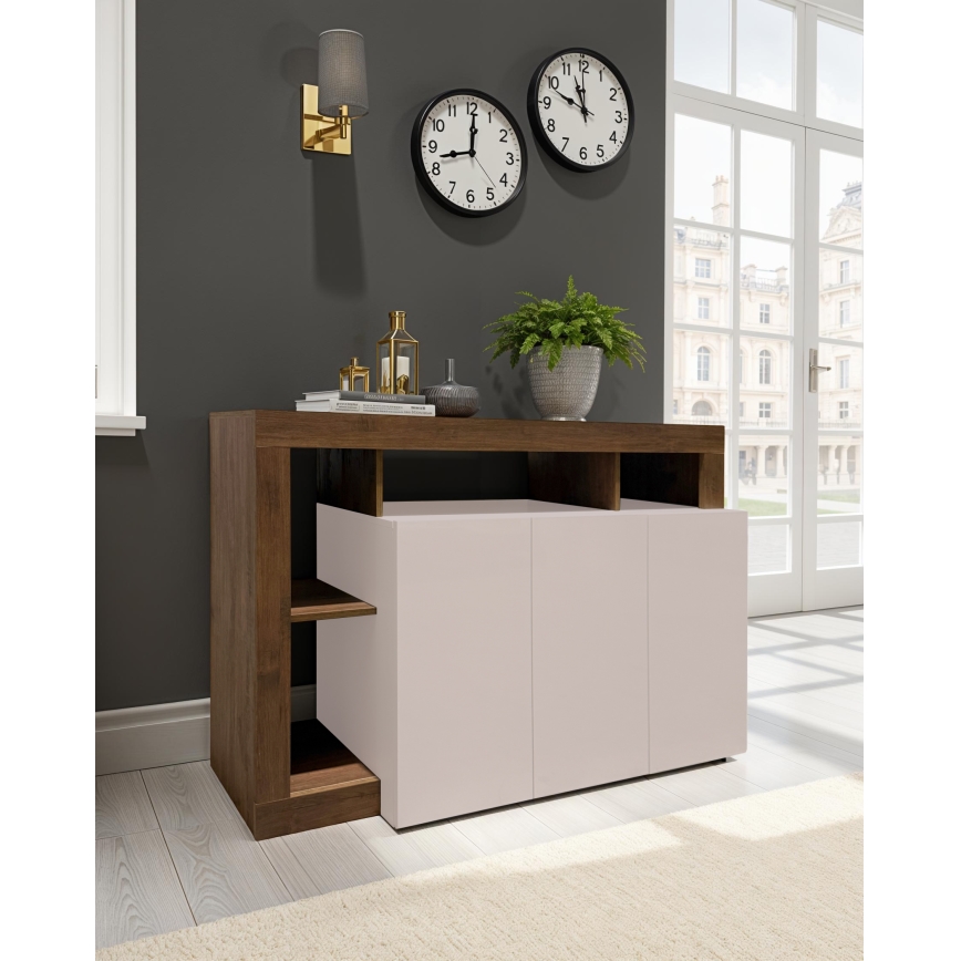 Komód LENOR kasmír/tölgy